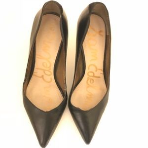 Sam Edelman Black 7 Pointed Toe Dea Patent Pump
